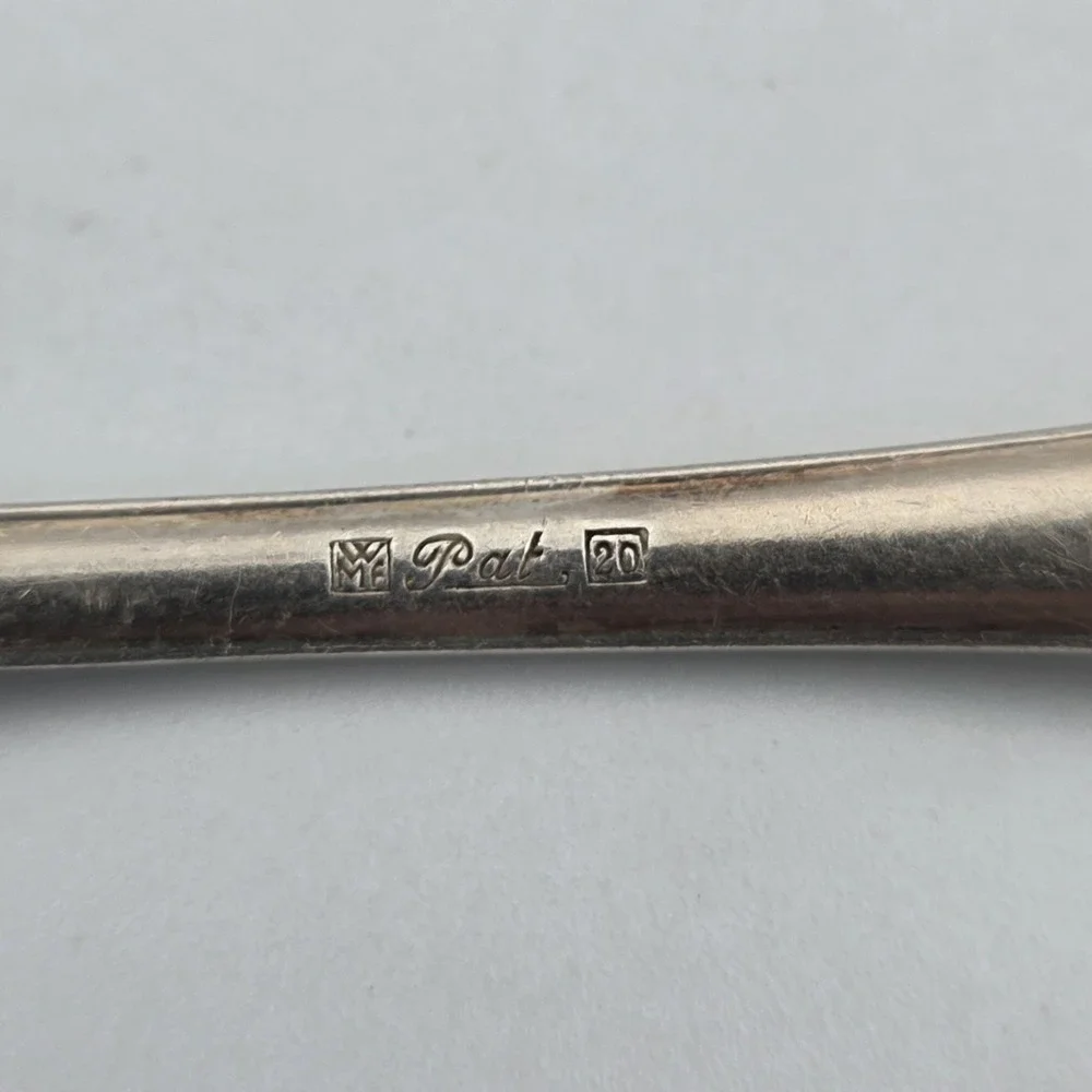 WMF 2200 Germany 6 Dinner Spoons Friodur Scroll Pat 20 Silverplate 8